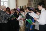 Праздник начался в храме выступлением хора Козельской Православной гимназии